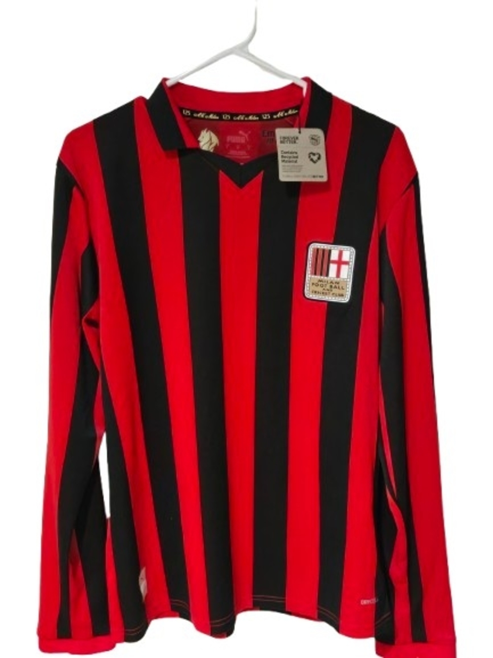 PUMA AC Milan 125th Anniversary Long Sleeve Jersey NWT | Special Edition Footbal
